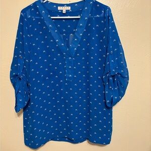 🌴 Chaus New York Palm Print Blouse 🌴